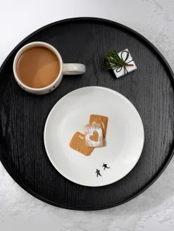 dessertteller, heart in the snow