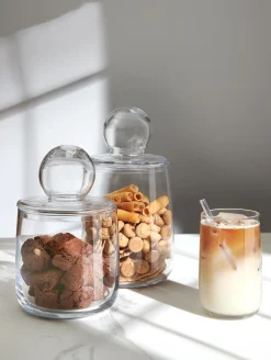 dose mit deckel, clear