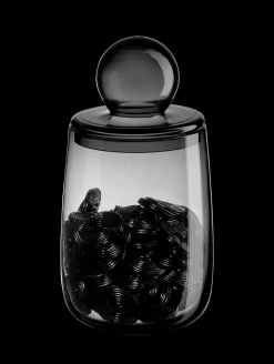 dose mit deckel, grau