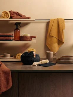 2er set baumwolltuch gestrickt, weiß