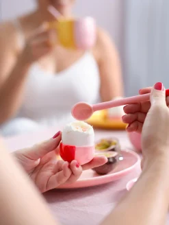 2er set eierbecher, strawberry smoothie