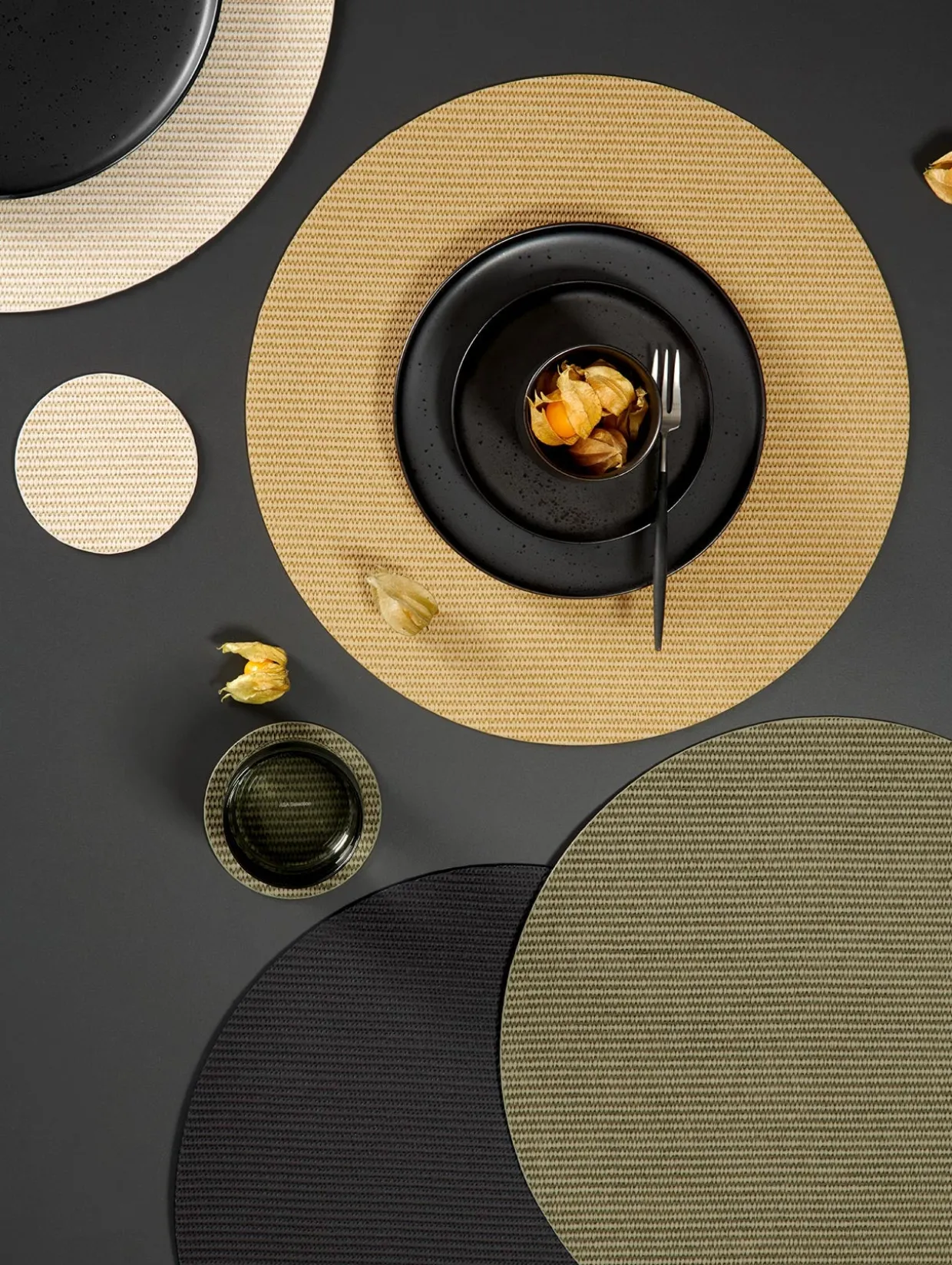 4er set untersetzer, nori rough