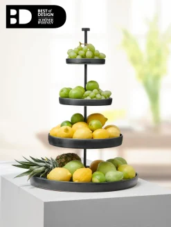 etagere, 4-stufig, black iron