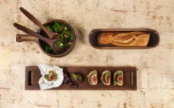 holzboard auf füßen, akazie