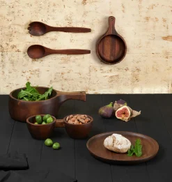 holzschale mit griff, akazie m