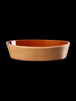 ofenform oval, brown