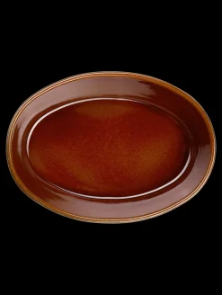 ofenform oval, brown