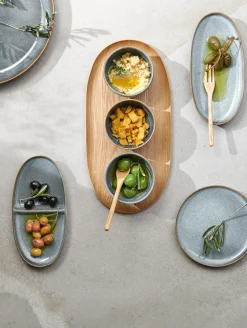 ovaler aperitifteller, denim