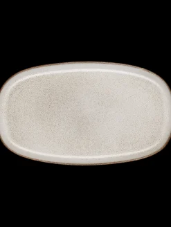 platte, oval, sand
