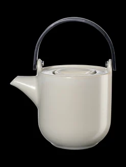 teekanne mit holzgriff, tofu