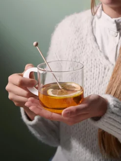 teekanne, mit weißem henkel/deckel