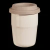 thermobecher creme, deckel braun