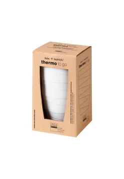 thermobecher twisted, weiß
