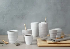 thermobecher twisted, weiß