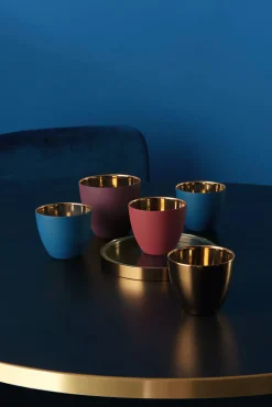 windlicht brombeer/gold